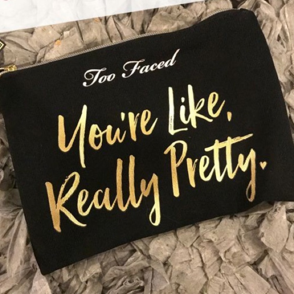 Too Faced makeup bag/FREE samples with purchase